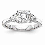 14k White Gold Diamond Engagement Ring