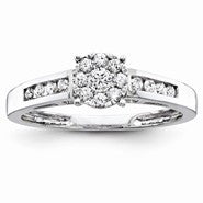 14k White Gold Diamond Engagement Ring