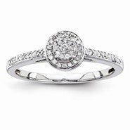 14k White Gold Diamond Engagement Ring