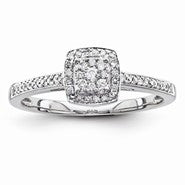 14k White Gold Diamond Engagement Ring