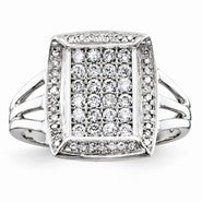 14k White Gold Diamond Fashion Ring