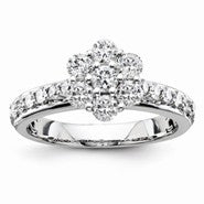 14k White Gold Diamond Engagement Ring