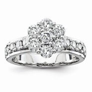 14k White Gold Diamond Engagement Ring