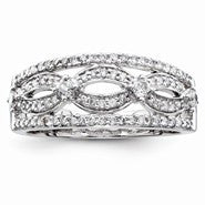 14k White Gold Diamond Fashion Ring