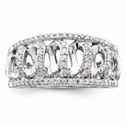 14k White Gold Diamond Fashion Ring