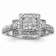 14k White Gold Diamond Ring