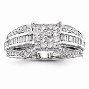 14k White Gold Diamond Ring