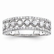 14k White Gold Diamond Fashion Ring