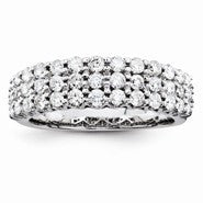 14k White Gold Diamond Wedding Band