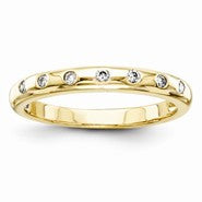 14k Yellow Gold Diamond Wedding Band