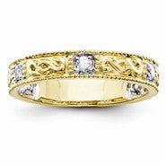 14k Yellow Gold Diamond Wedding Band