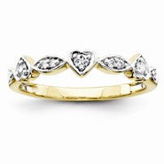 14k Yellow Gold Diamond Wedding Band