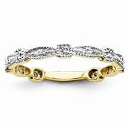 14k Yellow Gold Diamond Wedding Band