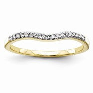 14k Yellow Gold Diamond Wedding Band