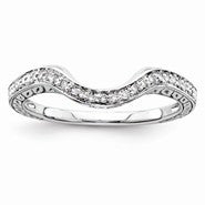 14k White Gold Diamond Wedding Band