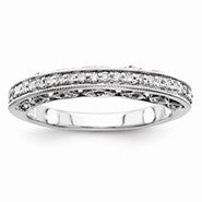 14k White Gold Diamond Wedding Band