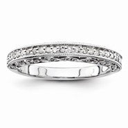 14k White Gold Diamond Wedding Band