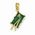 14k Gold Enameled Pool Table Pendant, Pendants for Necklace