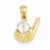 14k Gold and Rhodium Golf pendant, Dazzling Pendants for Necklace