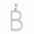 14k White Gold Diamond Initial B Pendant, Pendants for Necklace