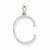 14k White Gold Diamond Initial C Pendant, Pendants for Necklace