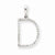 14k White Gold Diamond Initial D Pendant, Pendants for Necklace