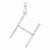 14k White Gold Diamond Initial H Pendant, Pendants for Necklace