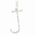 14k White Gold Diamond Initial J Pendant, Pendants for Necklace