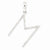 14k White Gold Diamond Initial M Pendant, Pendants for Necklace