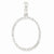 14k White Gold Diamond Initial O Pendant, Pendants for Necklace