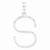 14k White Gold Diamond Initial S Pendant, Pendants for Necklace