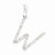 14k White Gold Diamond Initial W Pendant, Pendants for Necklace
