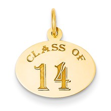 14k Gold Oval 14 Charm hide-image