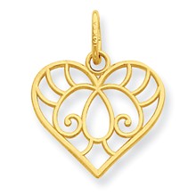 14k Gold Heart Charm hide-image