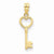 14k Gold Heart Key Polished Pendant, Pendants for Necklace