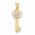 14k Gold Two-tone I Love You Heart Key Pendant, Pendants for Necklace
