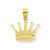 14k Gold Crown Pendant, Pendants for Necklace