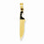 14k Gold 3-D Black Enameled Butcher Knife Pendant, Pendants for Necklace