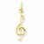 14k Gold Music Note pendant, Fine Pendants for Necklace