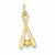 14k Gold Baseball Bats & Ball Pendant, Pendants for Necklace