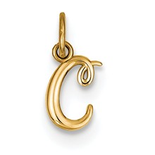 14k Yellow Gold Initial Charm hide-image