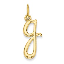 14k Yellow Gold Initial Charm hide-image