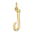 14k Yellow Gold Initial Charm hide-image