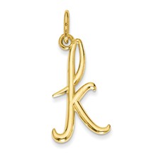 14k Yellow Gold Initial Charm hide-image