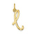 Initial Charm in 14k Yellow Gold