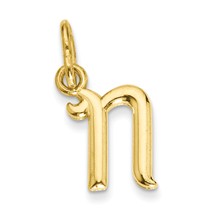 14k Yellow Gold Initial Charm hide-image