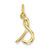 14k Yellow Gold Initial Charm hide-image