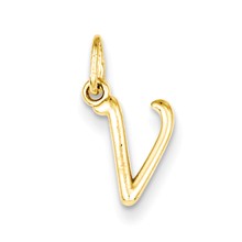 14k Yellow Gold Initial Charm hide-image