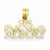 14k Yellow Gold I Heart Mommy Pendant, Pendants for Necklace