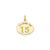 Oval 15 Charm in 14k Gold